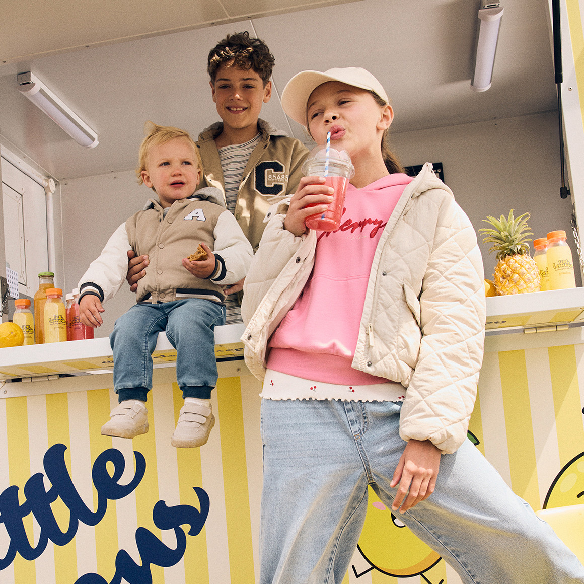 Mädchen Hoodie mit gummiertem Print