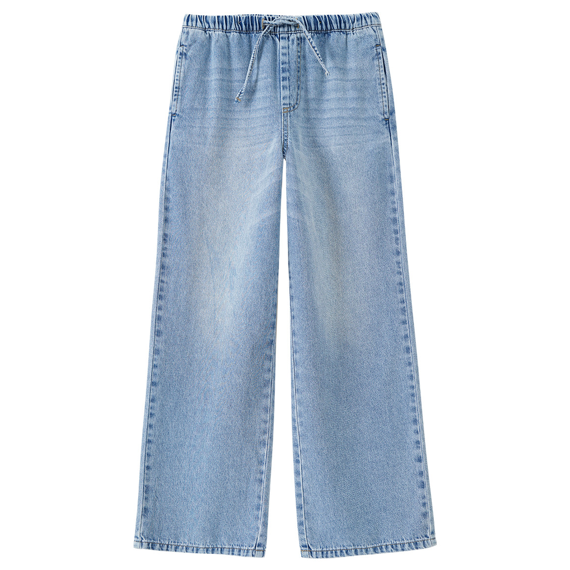 Mädchen Wide-Leg-Jeans mit Tunnelzug