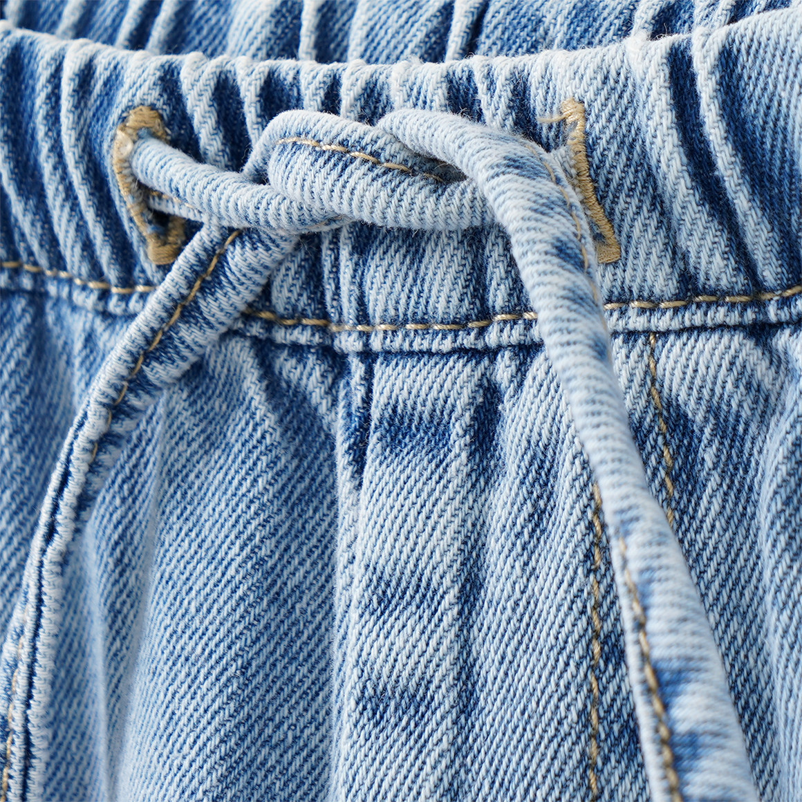 Mädchen Wide-Leg-Jeans mit Tunnelzug