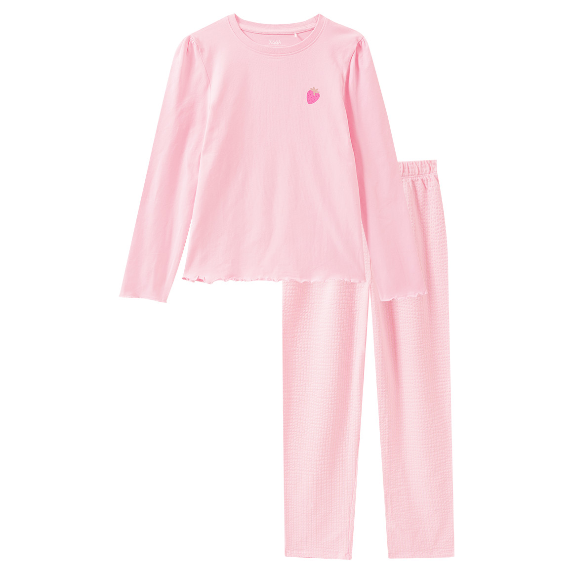 Mädchen Schlafanzug mit Erdbeer-Print