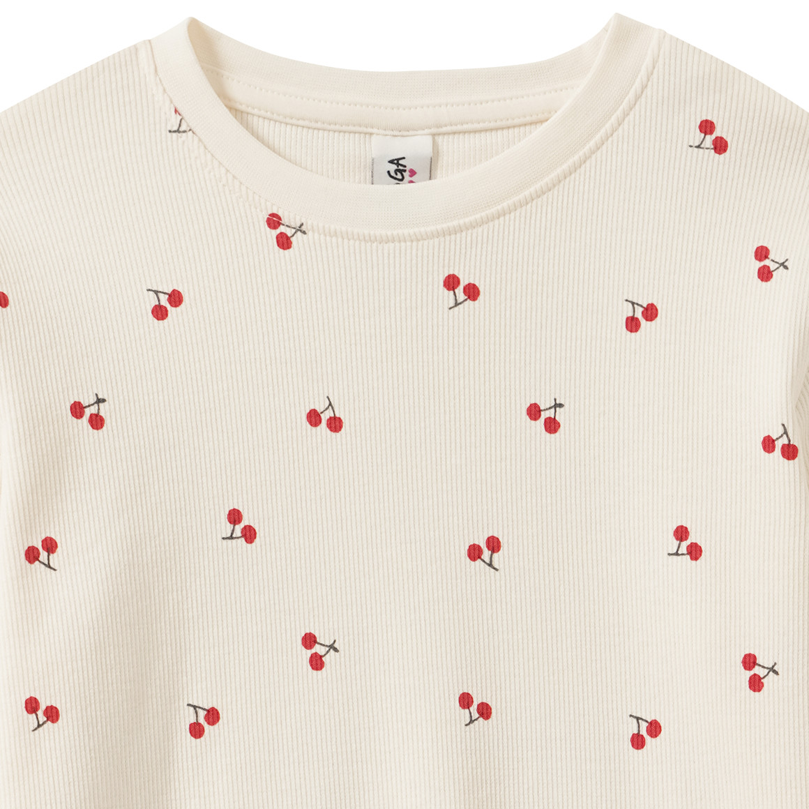 Mädchen Langarmshirt mit Kirsch-Allover