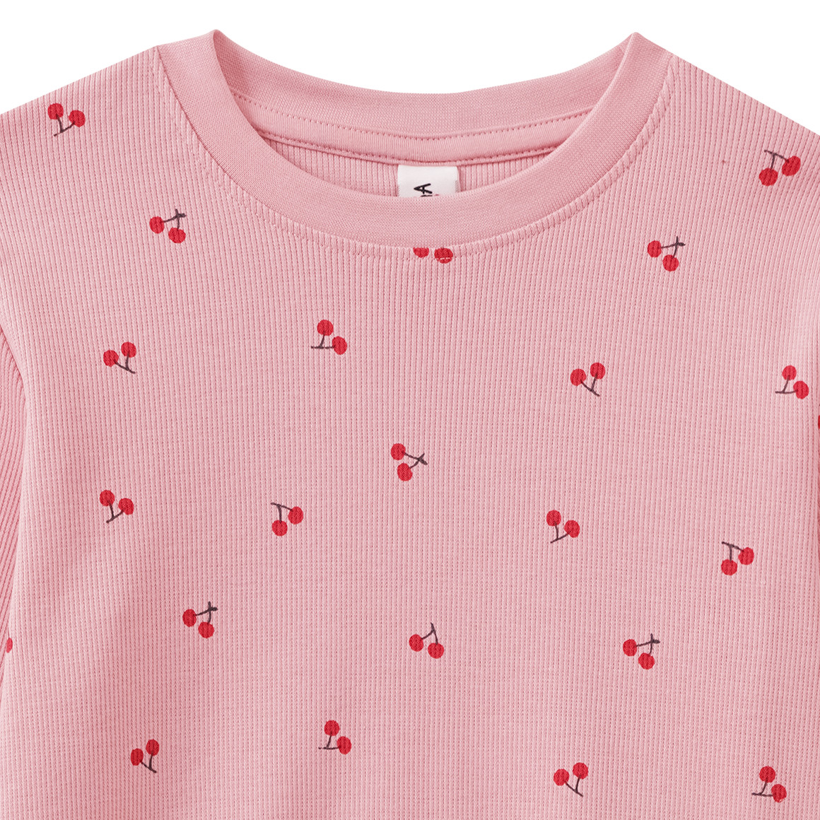 Mädchen Langarmshirt mit Kirsch-Allover