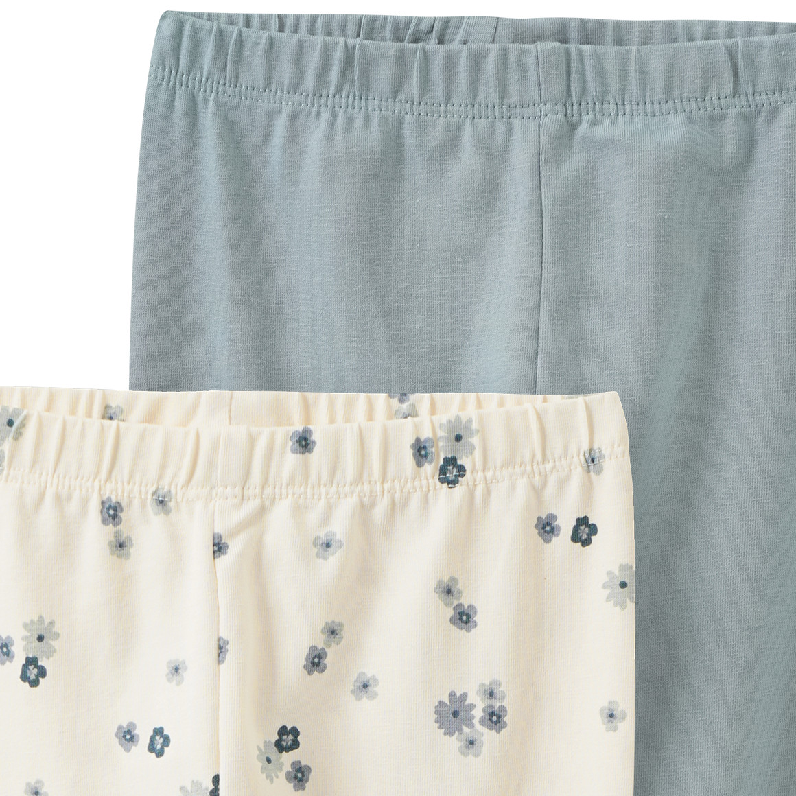 2 Baby Leggings mit Blümchen