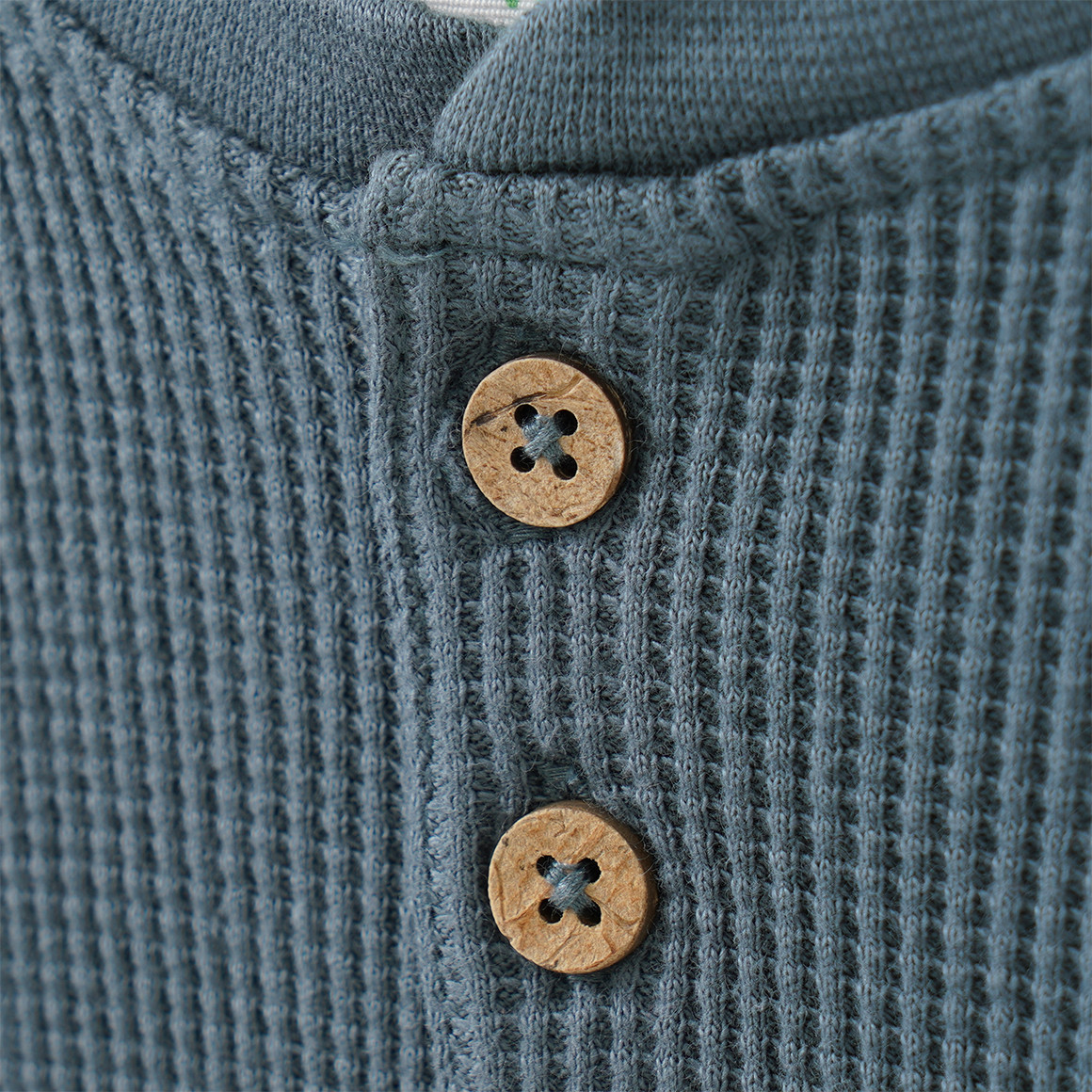 2 Baby Langarmshirts aus Waffel-Piqué