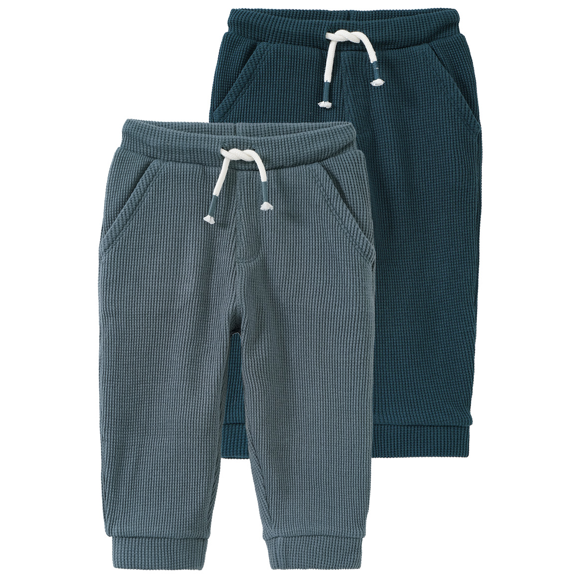 2 Baby Jogginghosen aus Waffel-Piqué