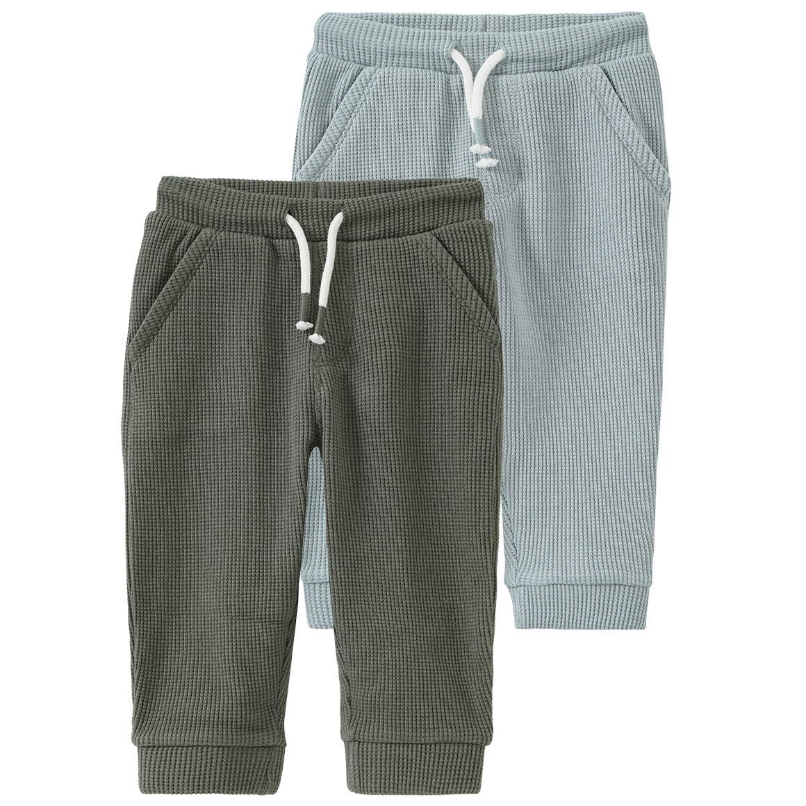 2 Baby Jogginghosen aus Waffel-Piqué