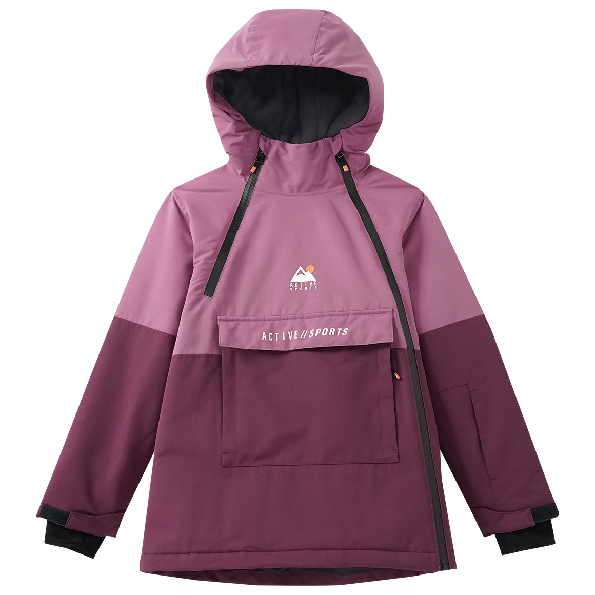 Mädchen Schneejacke mit Kängurutasche