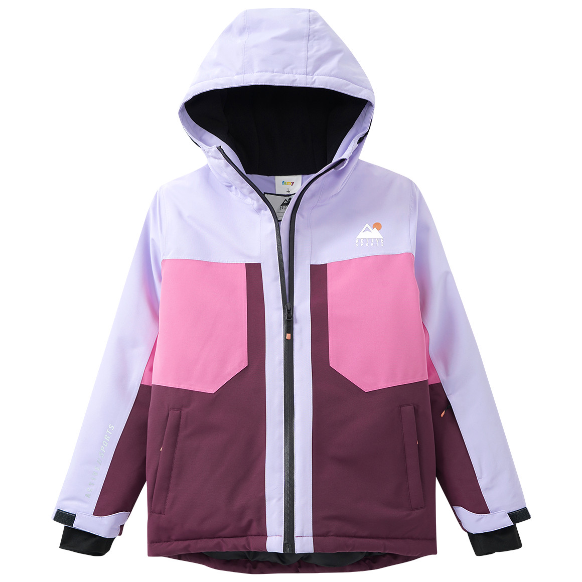 Sneeuwjas voor meisjes met colour blocking