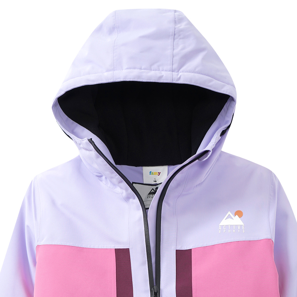 Sneeuwjas voor meisjes met colour blocking