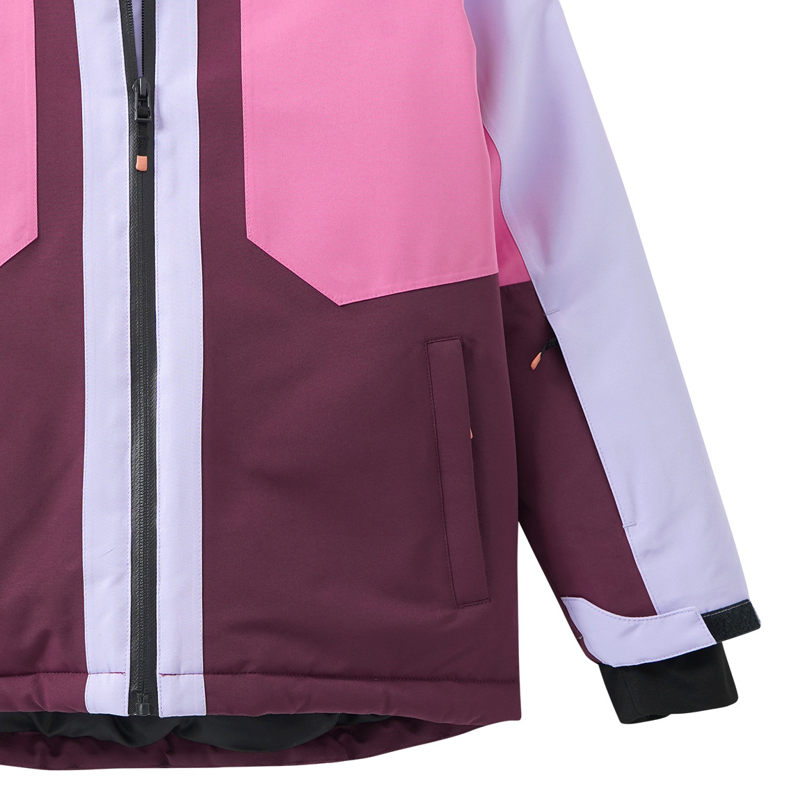 Sneeuwjas voor meisjes met colour blocking