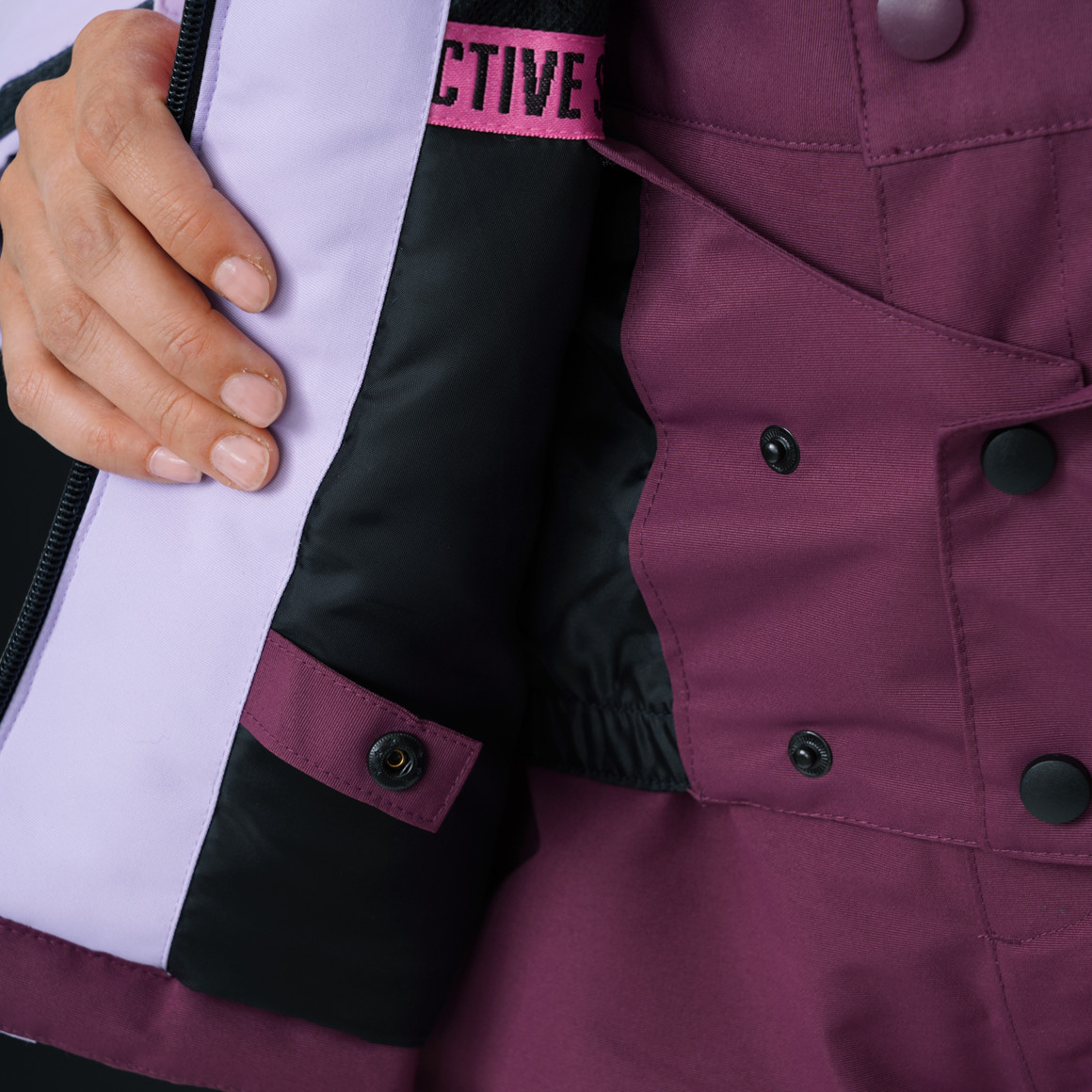Sneeuwjas voor dames met colour blocking