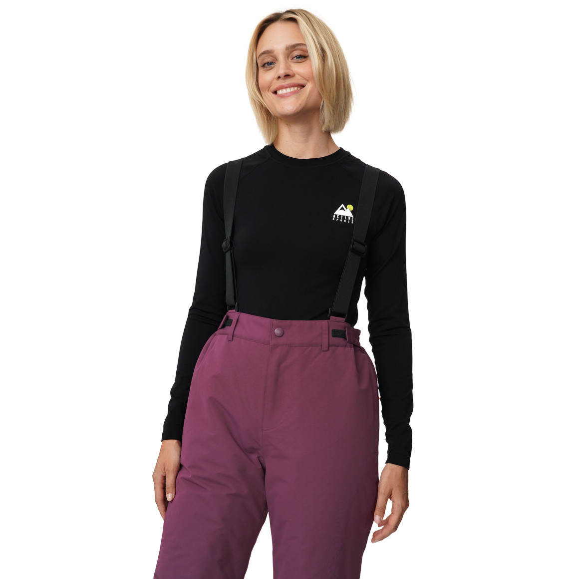 Sneeuwbroek voor dames in effen kleur