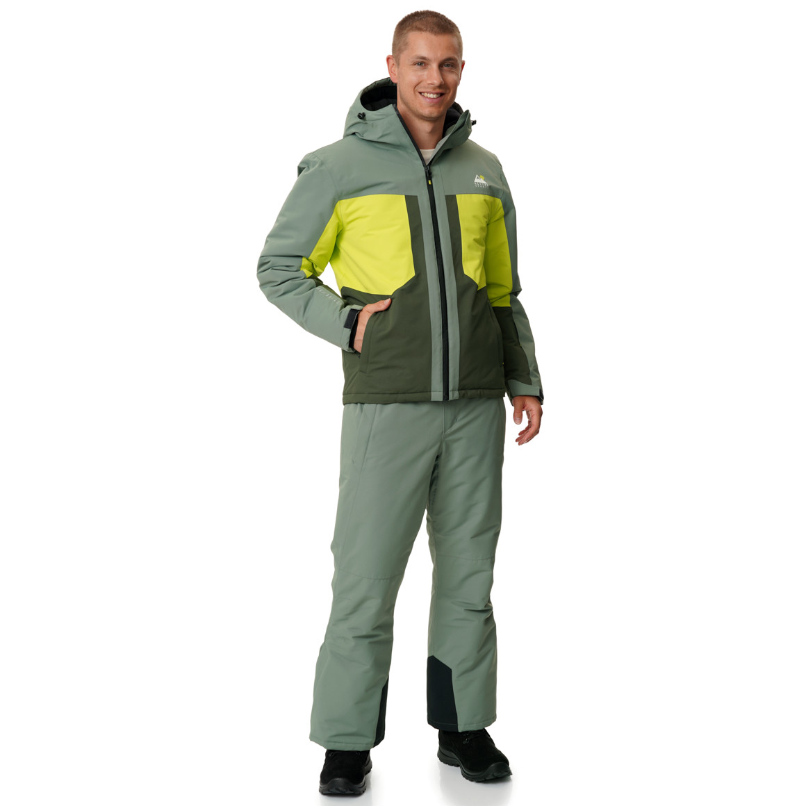 Sneeuwjas voor heren met colour blocking