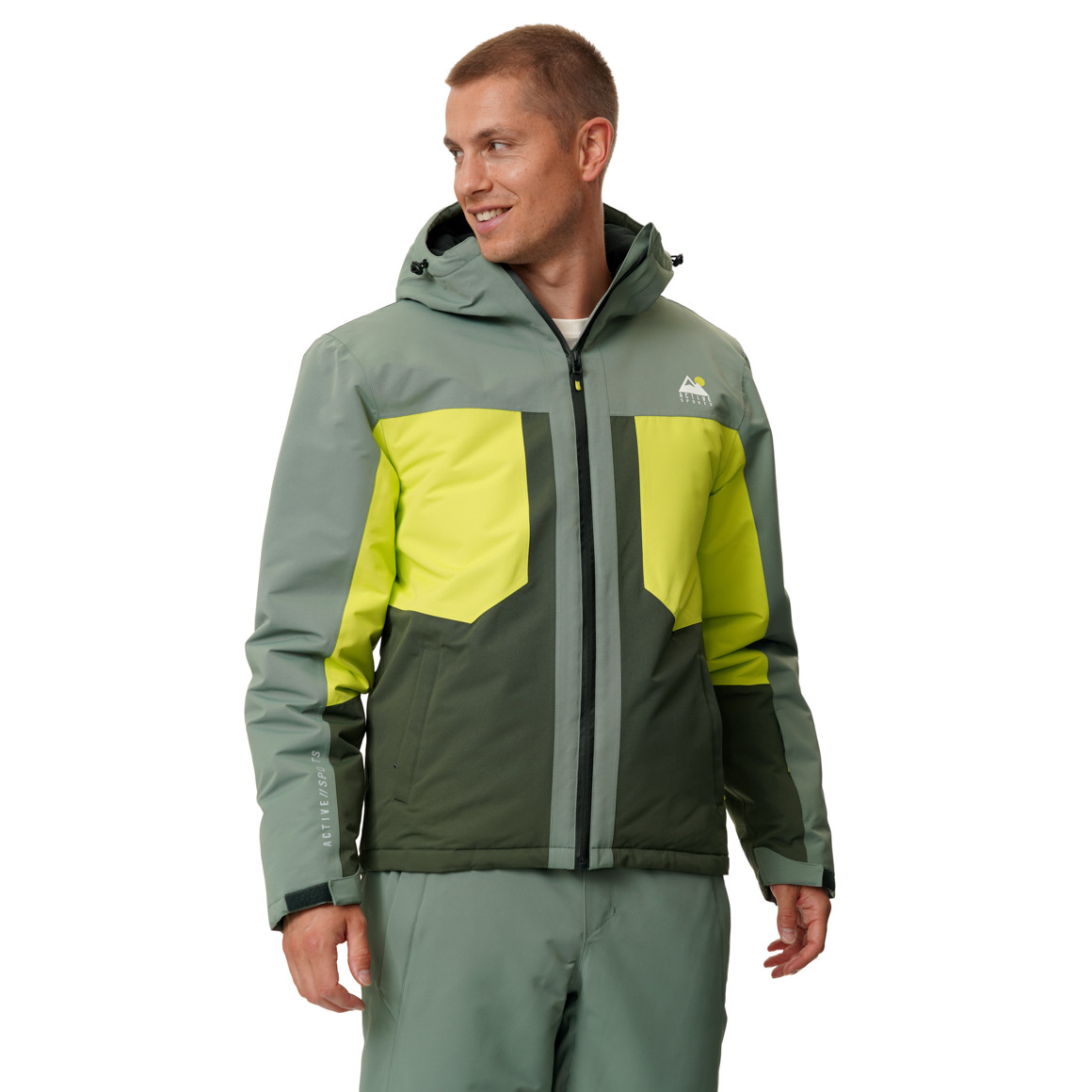 Sneeuwjas voor heren met colour blocking