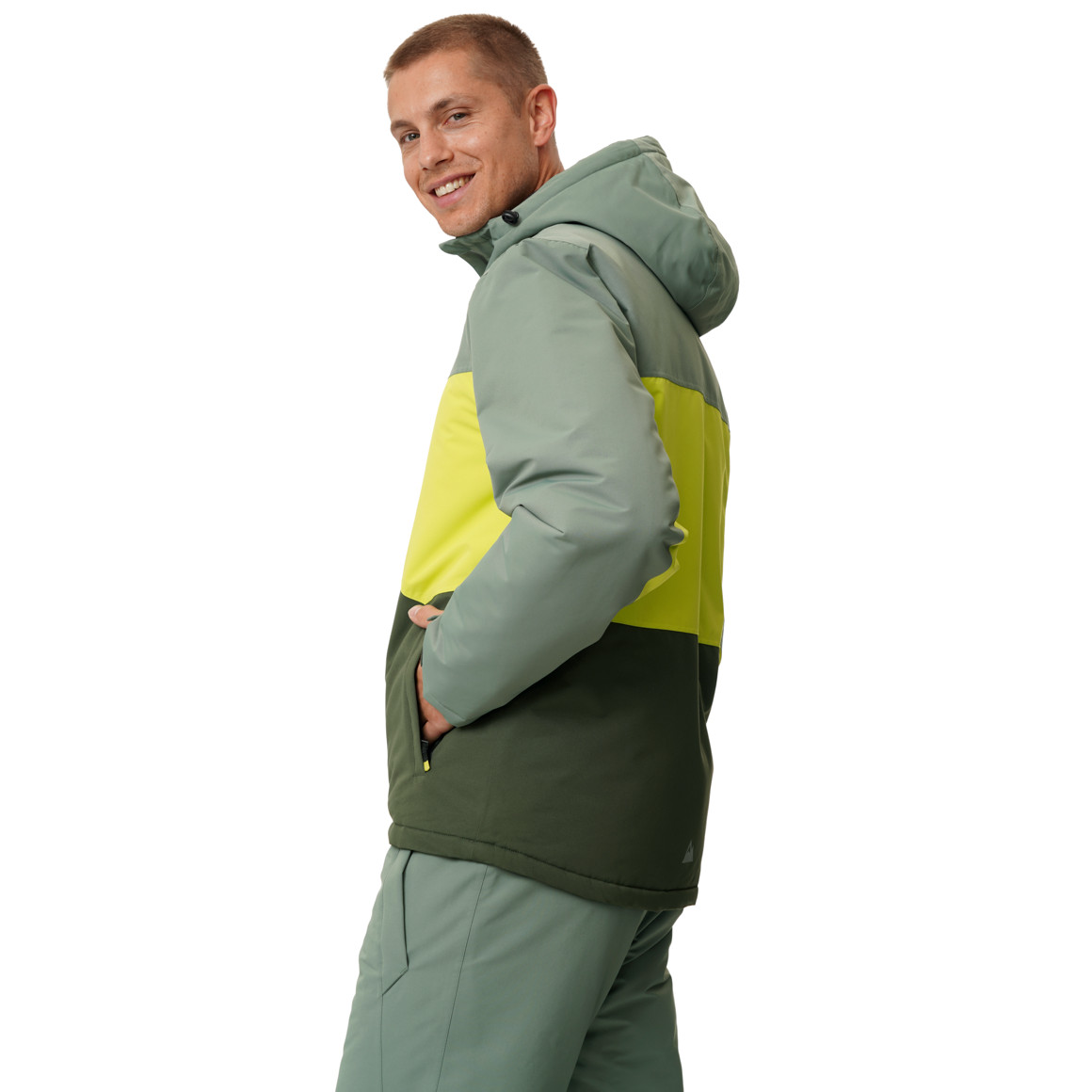 Sneeuwjas voor heren met colour blocking