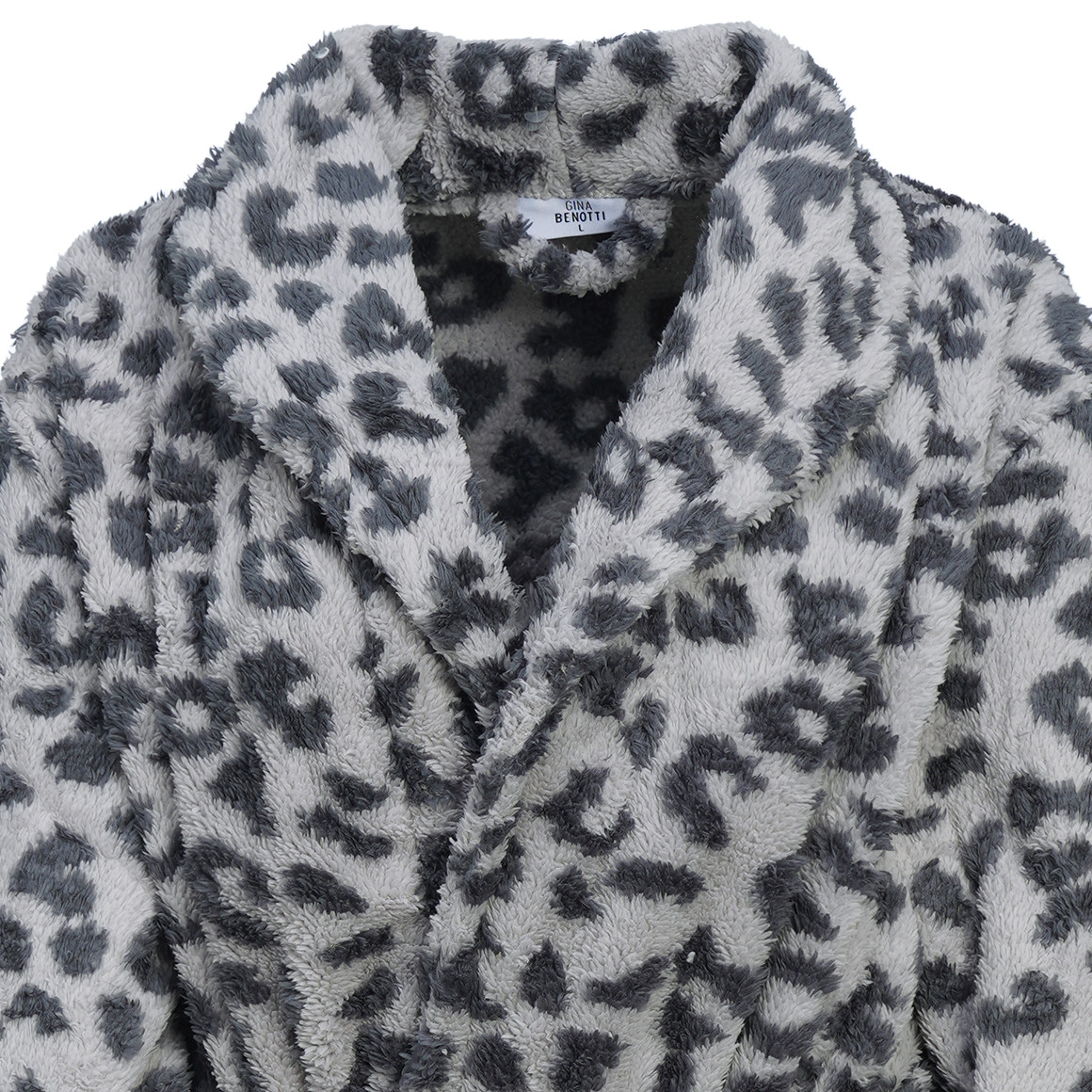 Damen Bademantel in Leo-Optik