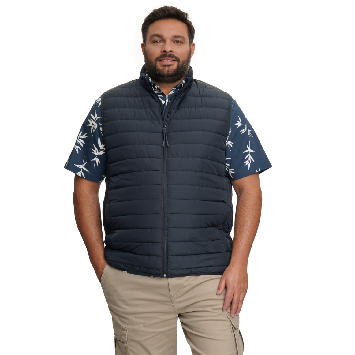 Herren Steppweste mit Zipper