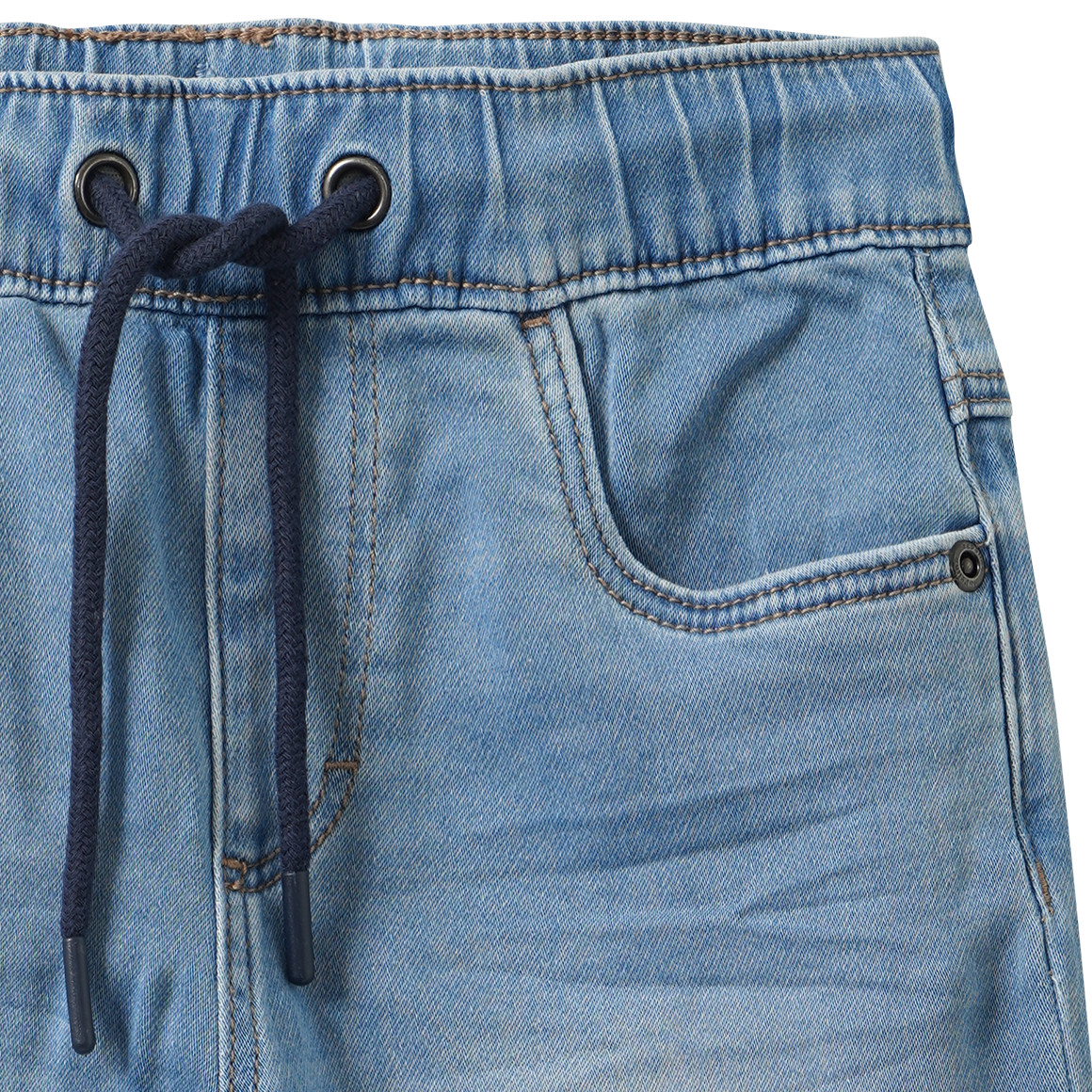 Jungen Jeansshorts mit Tunnelzug 