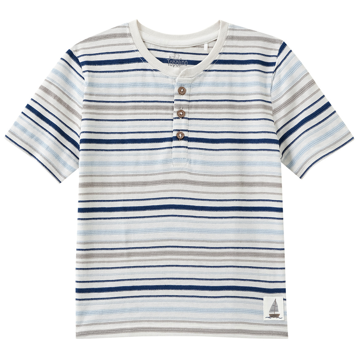 Jungen T-Shirt mit Knopfleiste