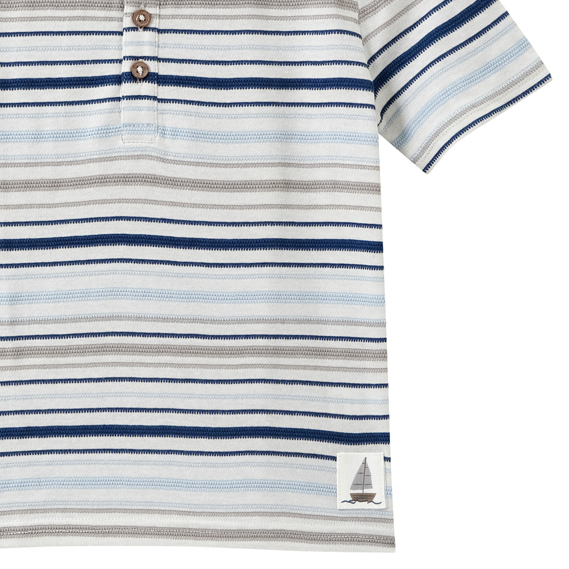 Jungen T-Shirt mit Knopfleiste