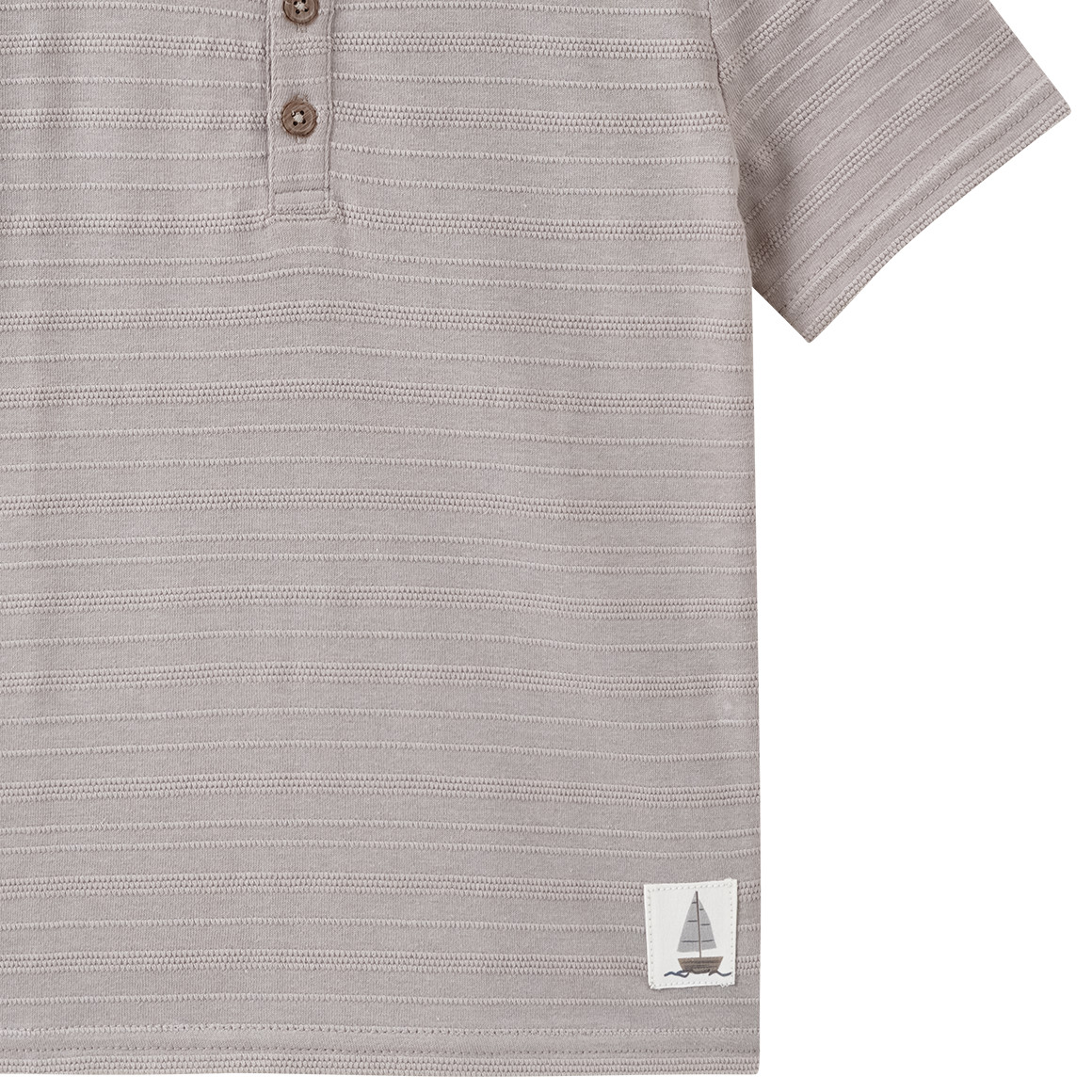 Jungen T-Shirt mit Knopfleiste