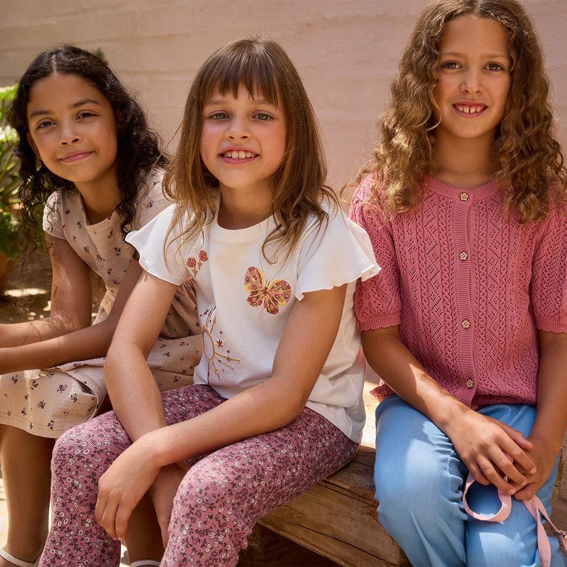 Mädchen Leggings mit Blumen-Allover