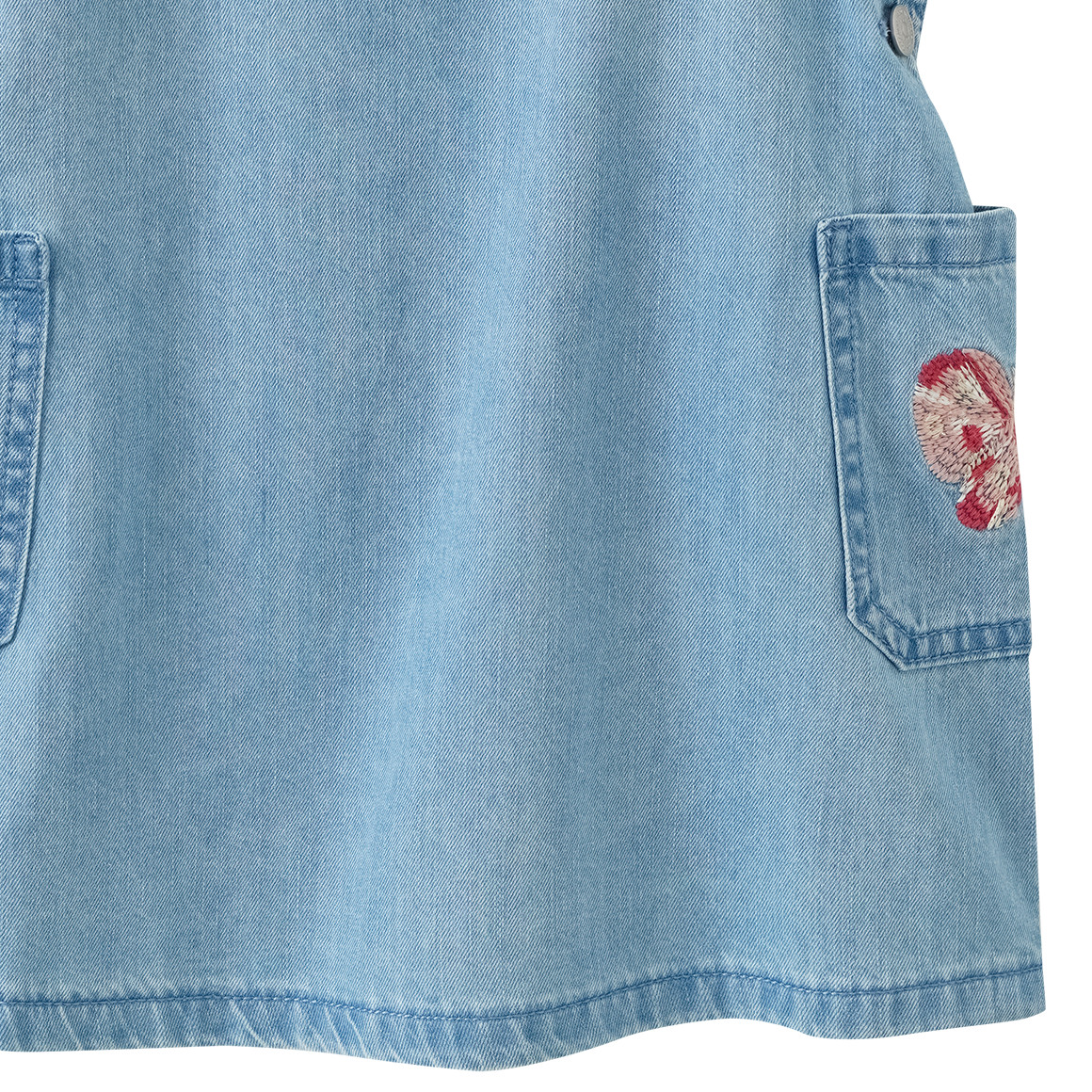 Mädchen Set aus Jeanslatzkleid und T-Shirt