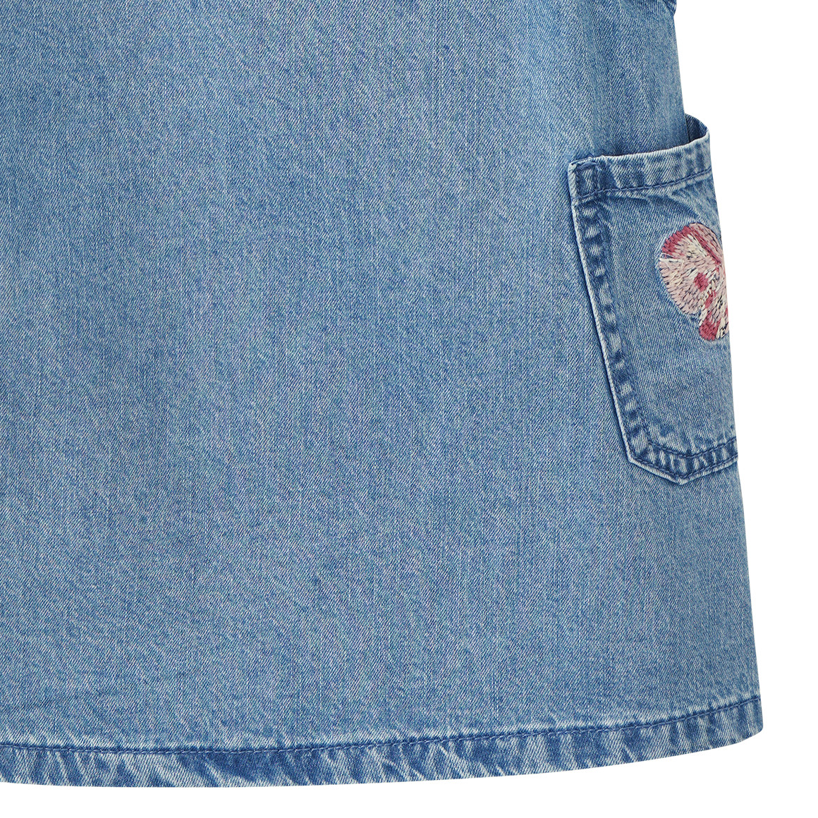 Mädchen Set aus Jeanslatzkleid und T-Shirt