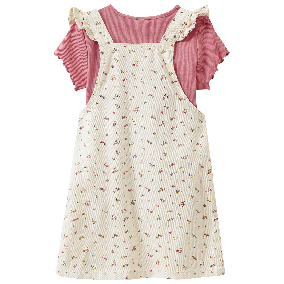 Mädchen Set aus Latzkleid und T-Shirt