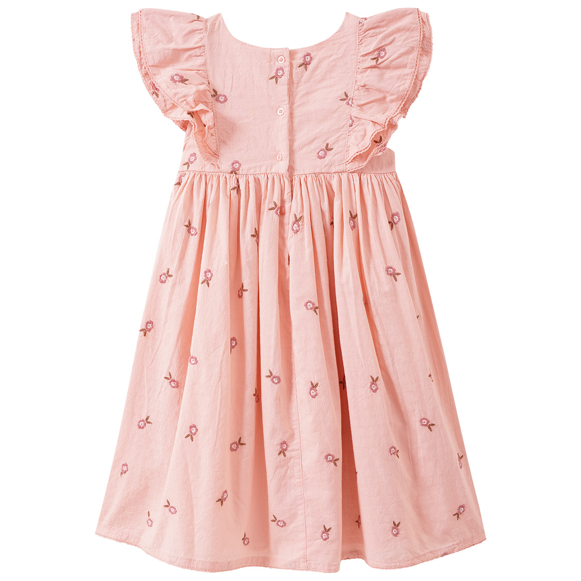 Mädchen Kleid mit gestickten Blumen