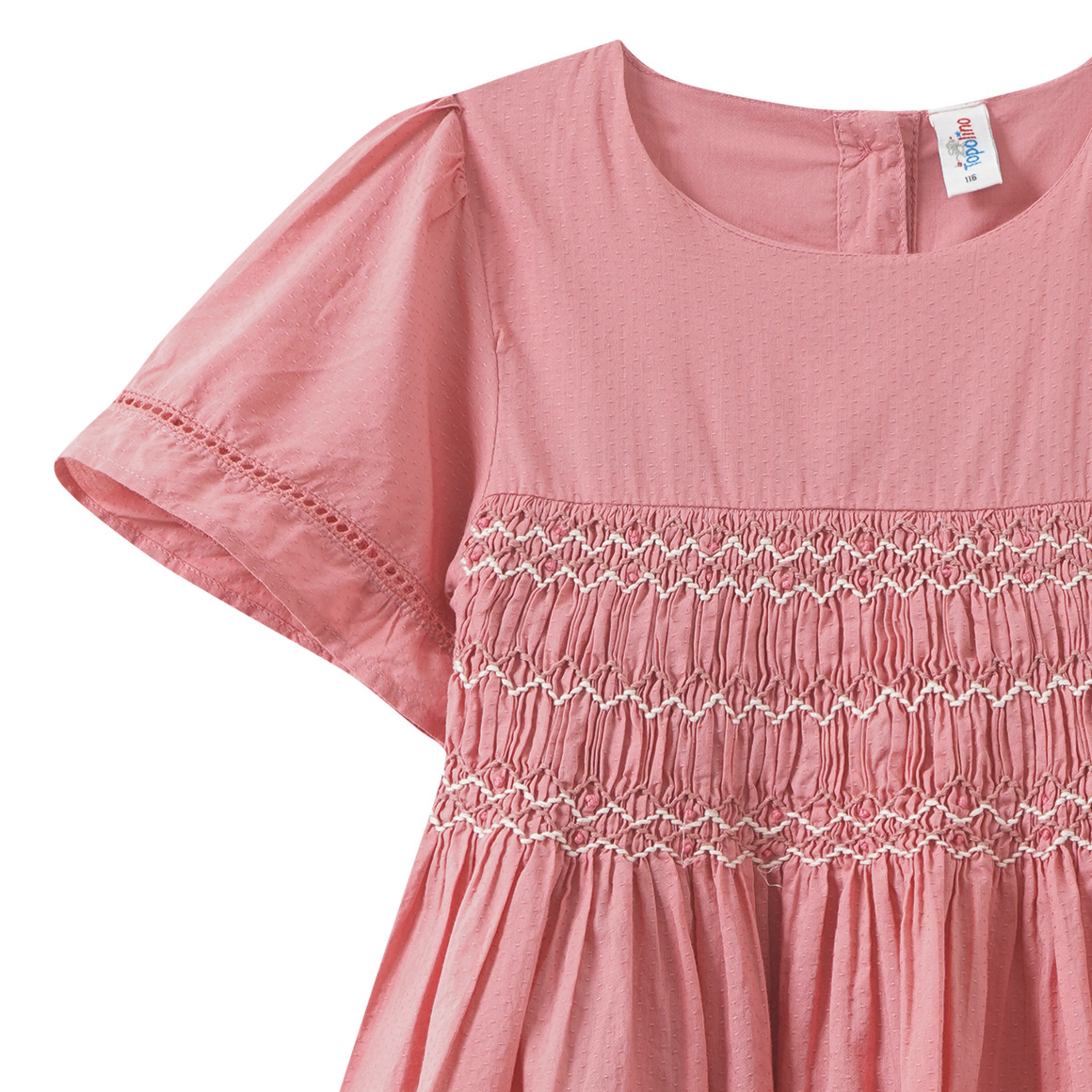 Mädchen Kleid mit Knöpfen