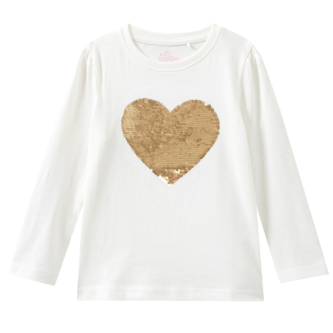 Mädchen Langarmshirt mit Wendepailletten