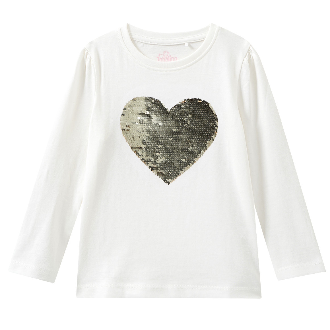 Mädchen Langarmshirt mit Wendepailletten