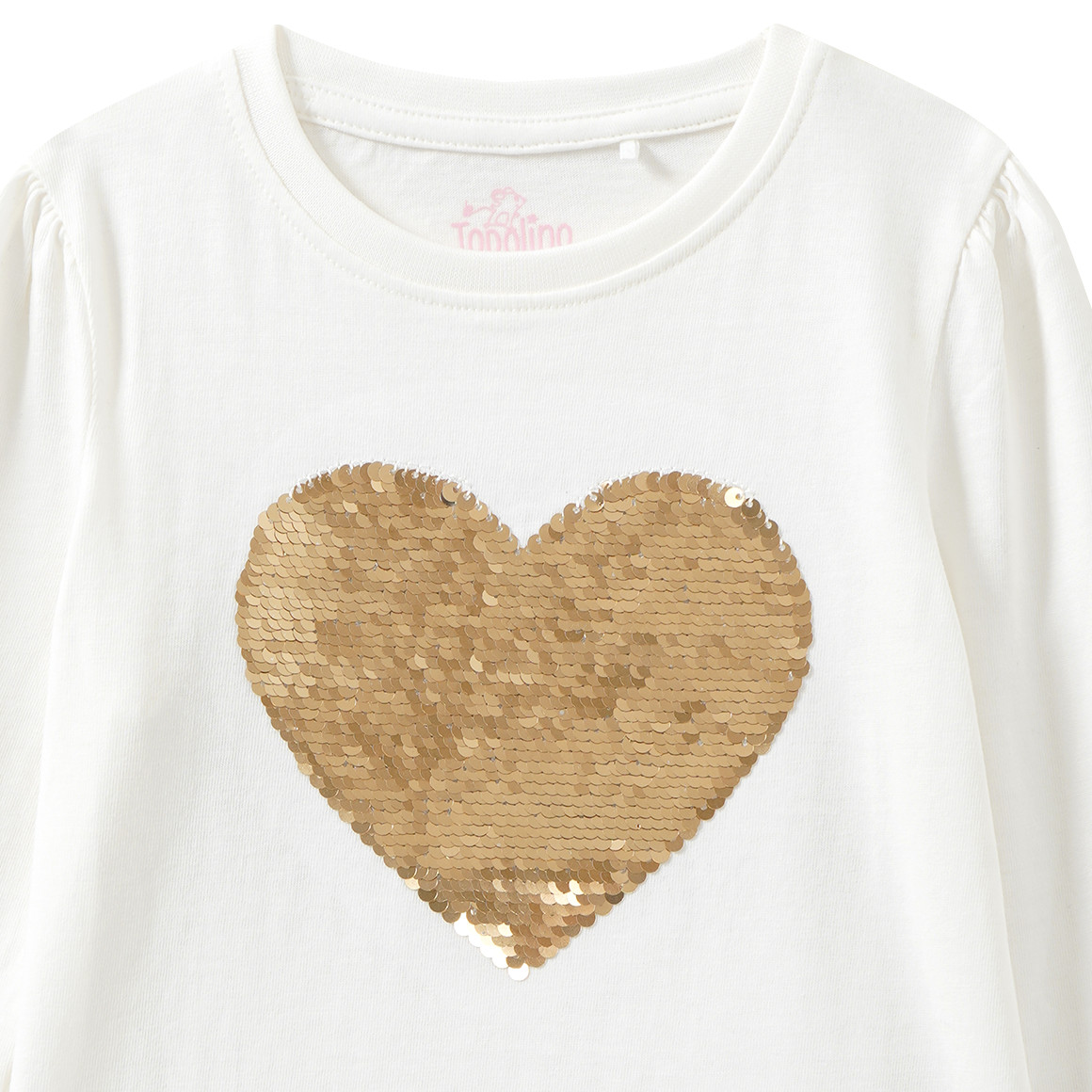 Mädchen Langarmshirt mit Wendepailletten