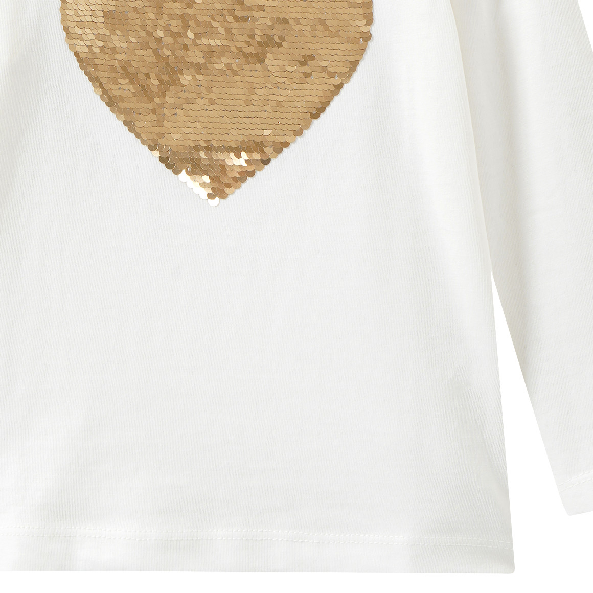 Mädchen Langarmshirt mit Wendepailletten