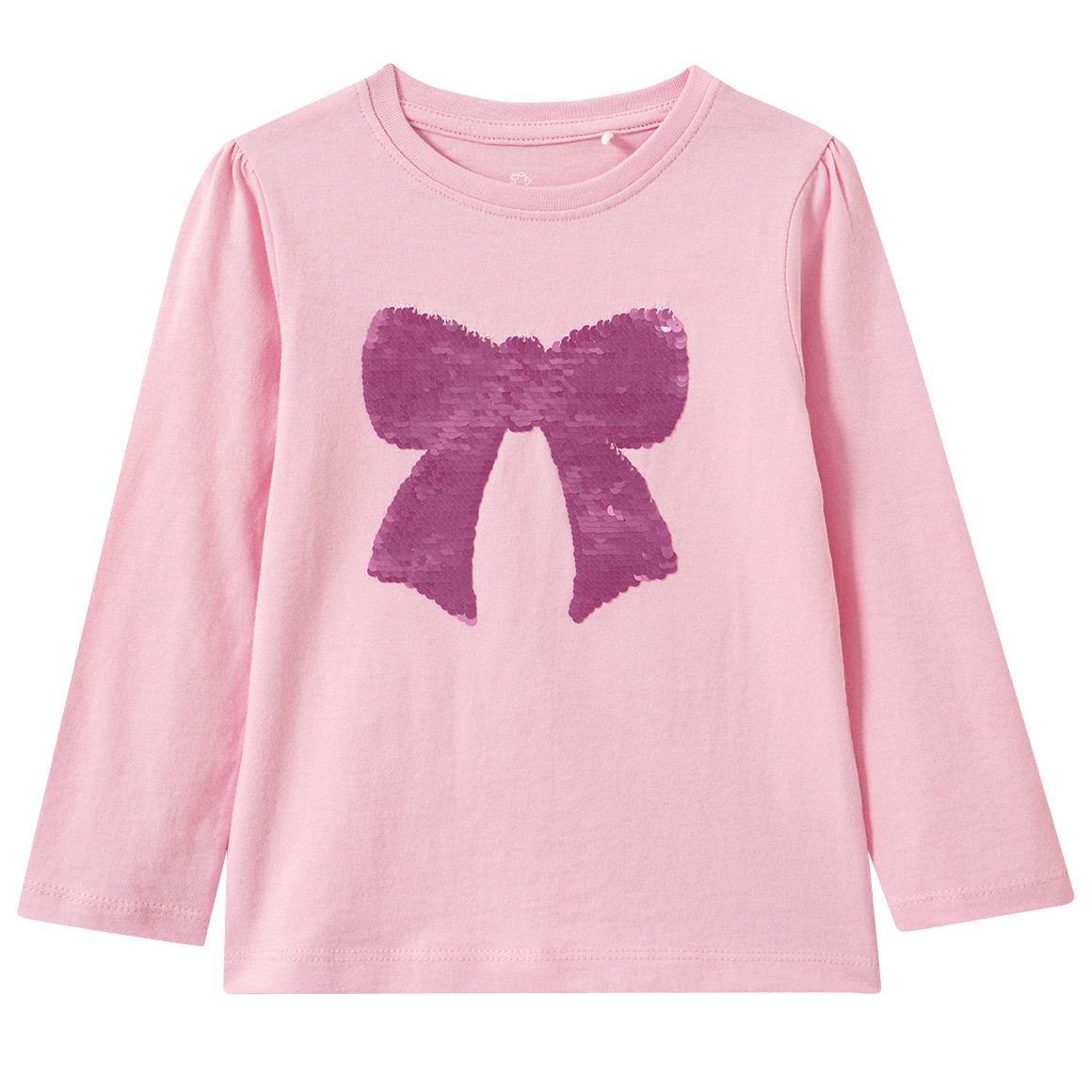 Mädchen Langarmshirt mit Wendepailletten