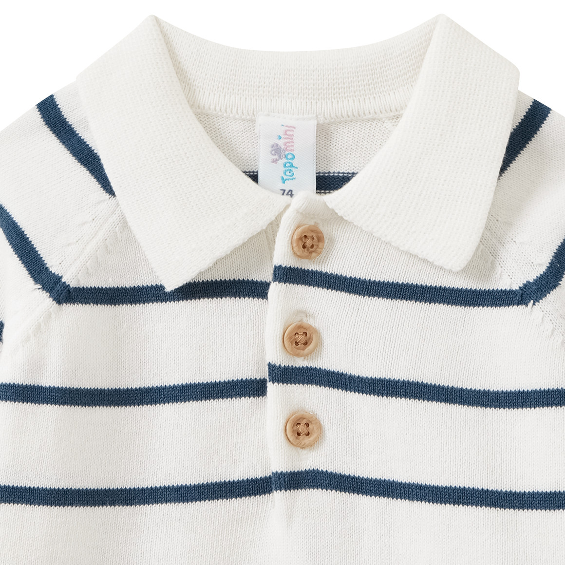 Baby Strickpullover mit Polo-Kragen