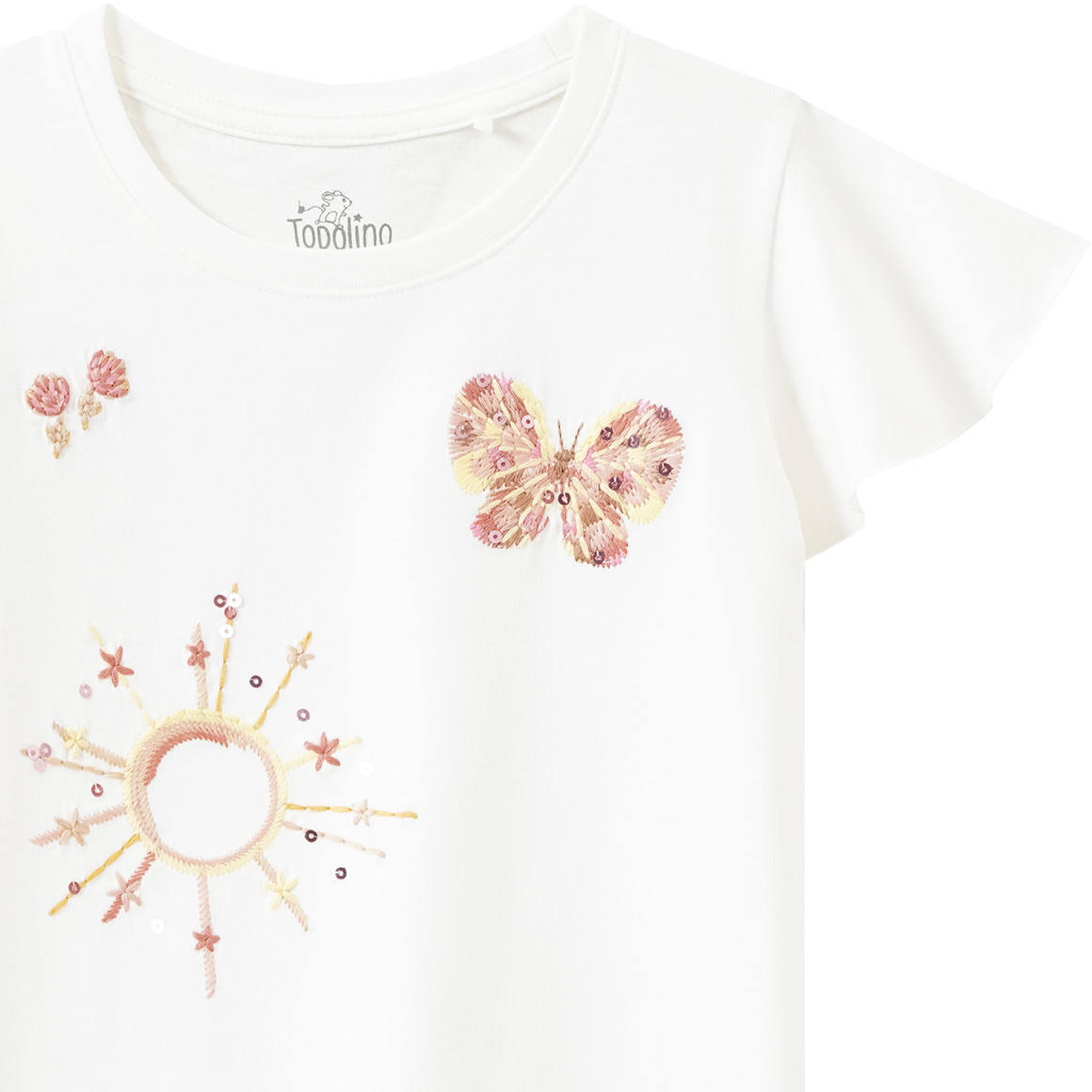 Mädchen T-Shirt mit Stickerei