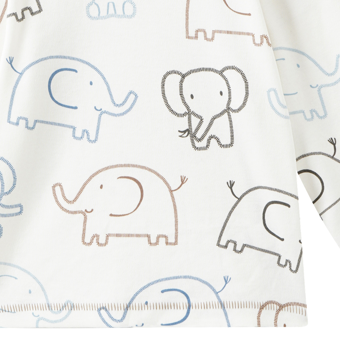 Baby Langarmshirt mit Elefanten-Allover