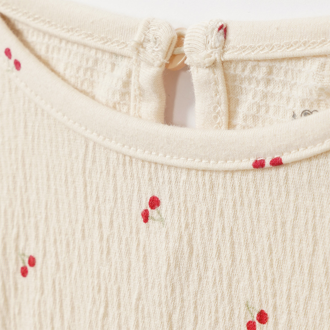 Babyshirt met lange mouwen en crêpestructuur