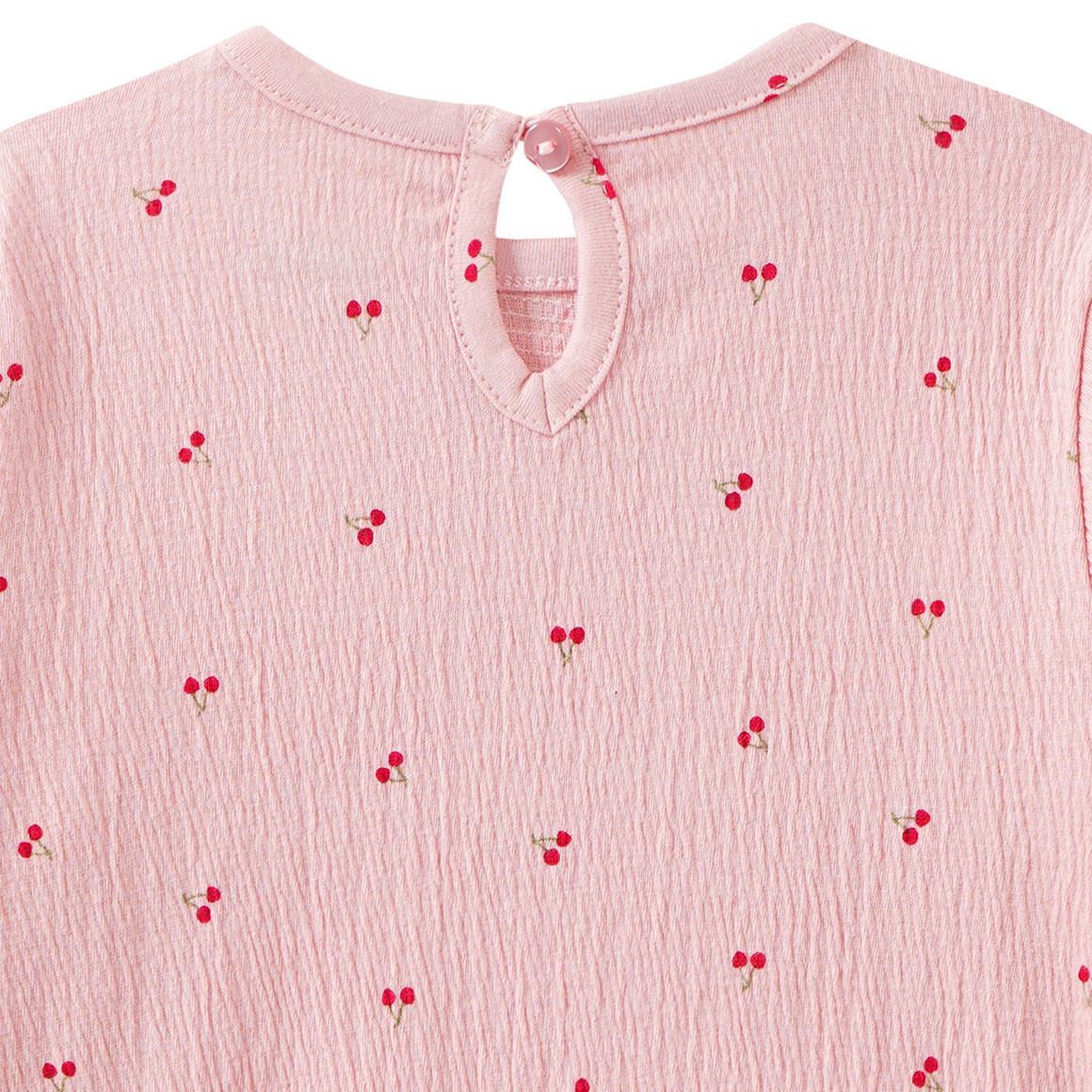 Babyshirt met lange mouwen en crêpestructuur