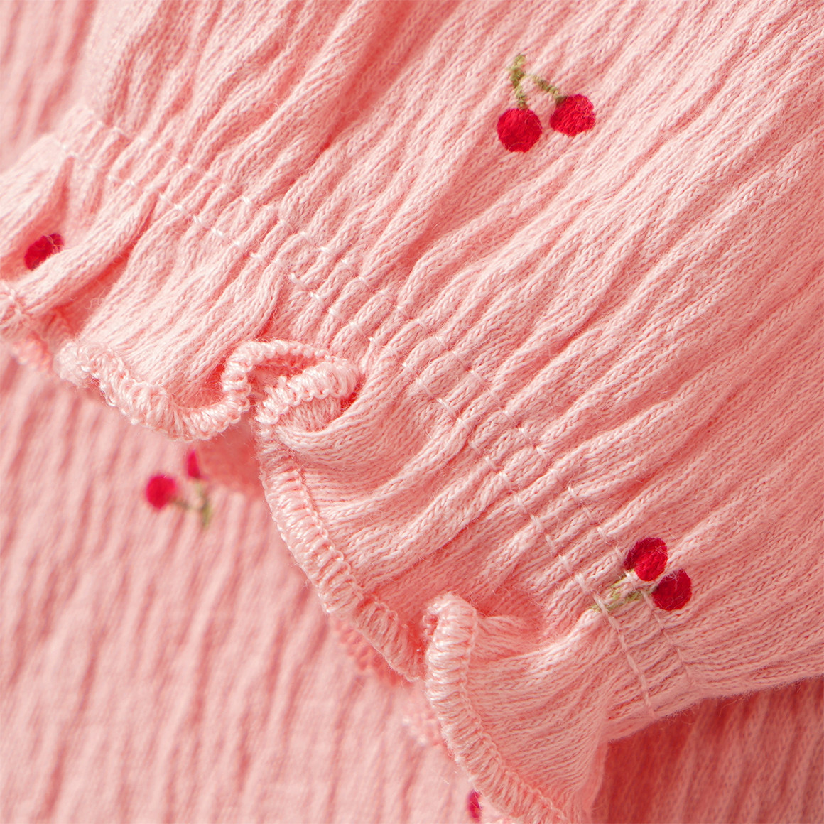Babyshirt met lange mouwen en crêpestructuur