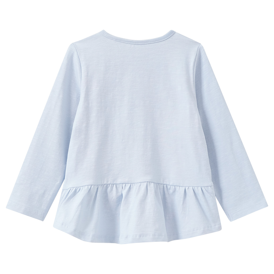 Babyshirt met lange mouwen met bloemenstiksel