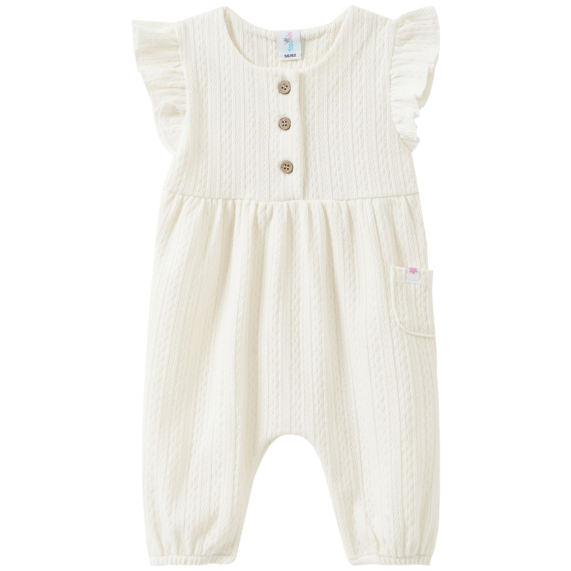 Newborn Overall mit Struktur-Muster