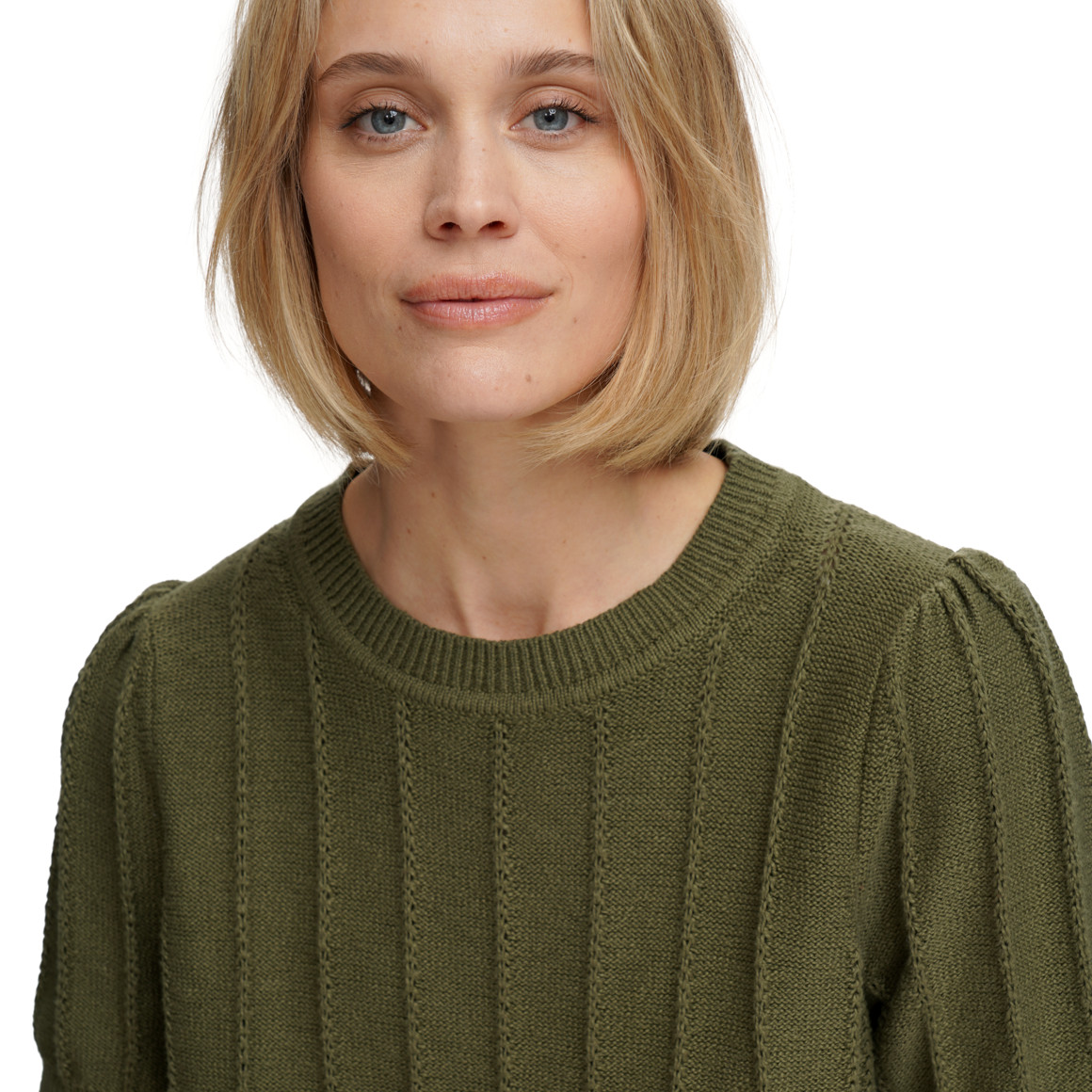 Damen Strickshirt mit kurzen Ärmeln