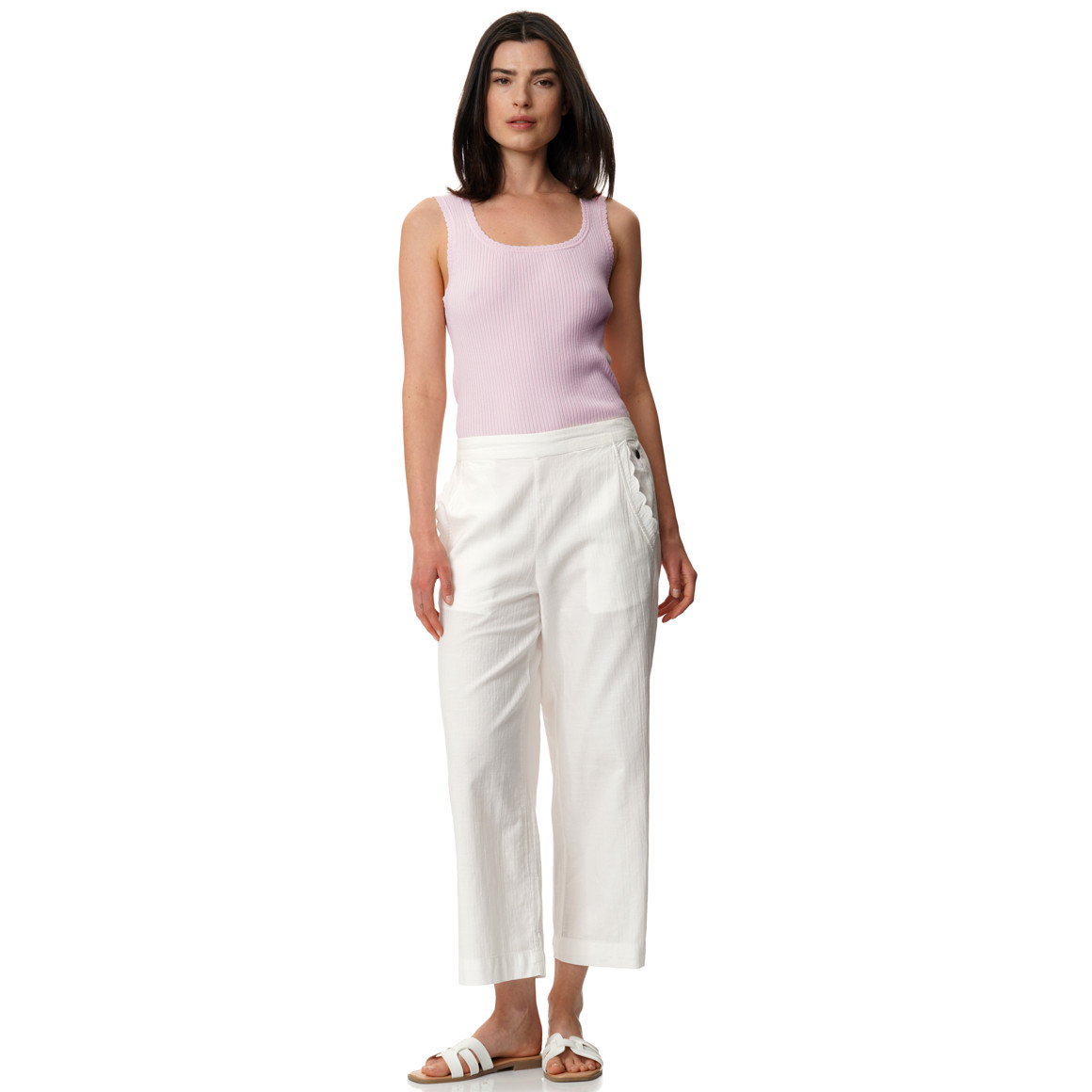 Damen Strick-Top in Ripp-Struktur