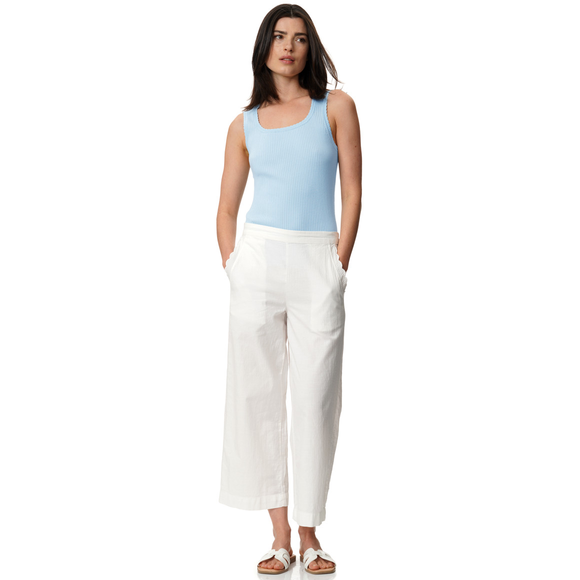 Damen Strick-Top in Ripp-Struktur