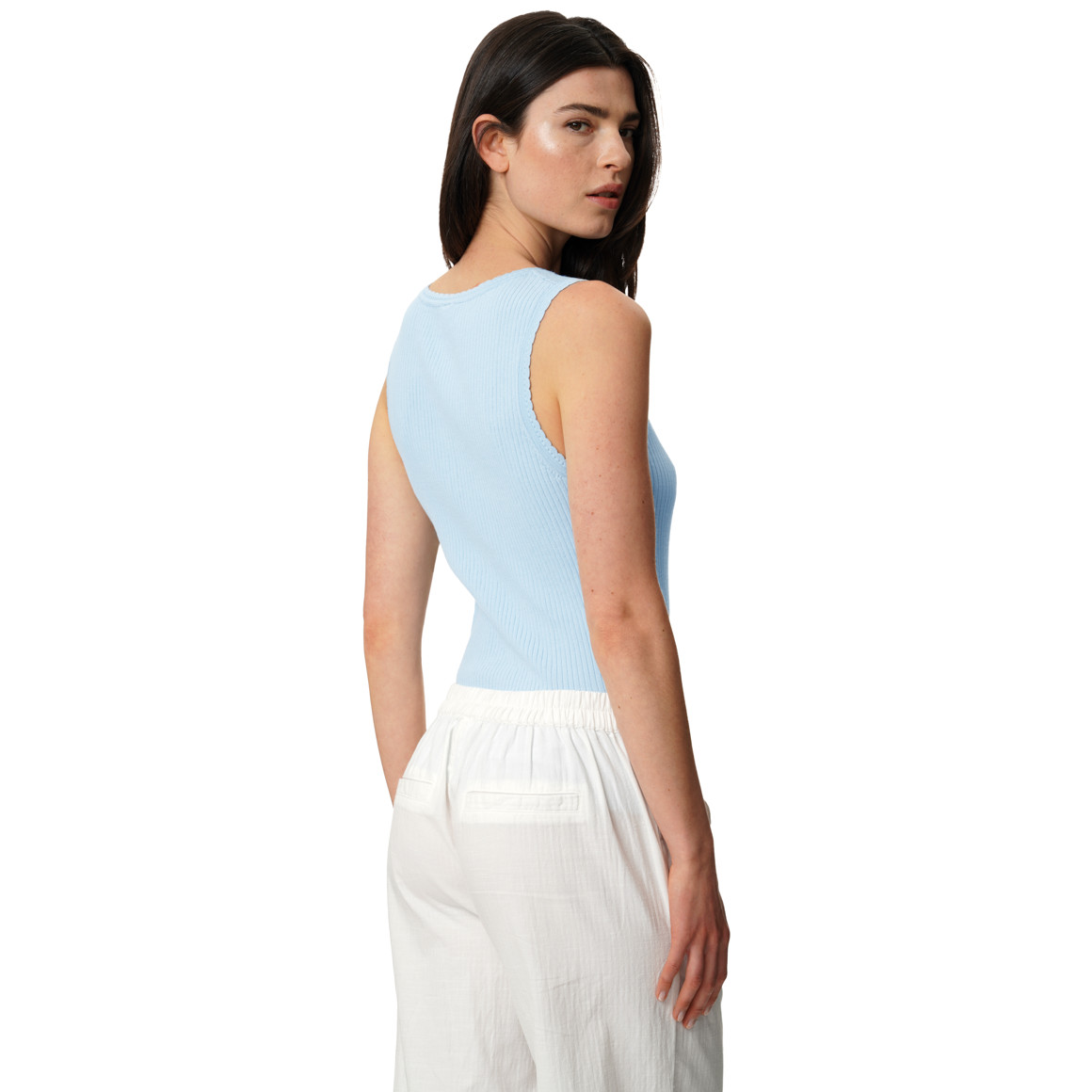 Damen Strick-Top in Ripp-Struktur