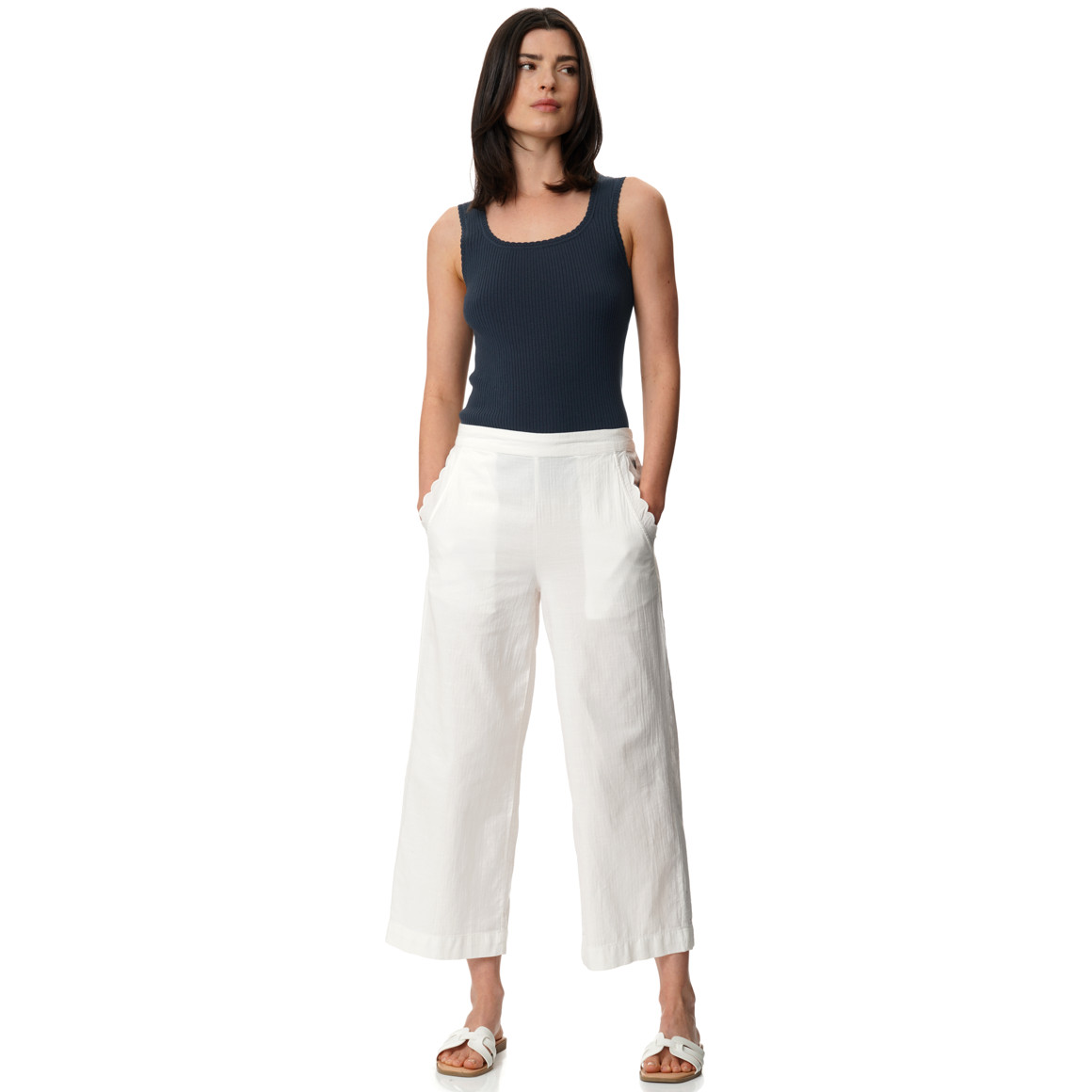 Damen Strick-Top in Ripp-Struktur