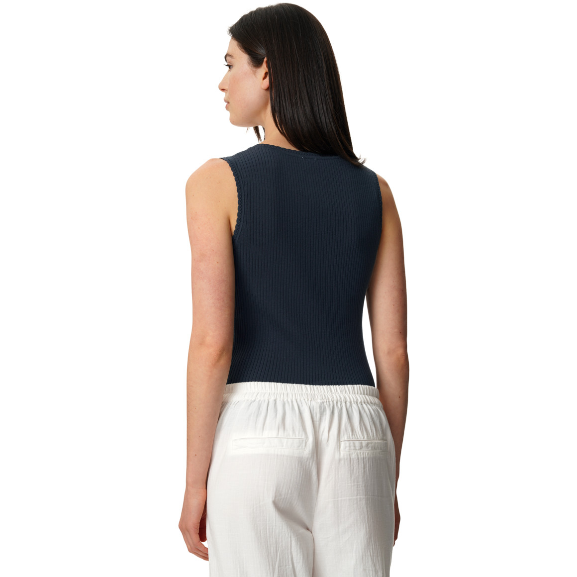 Damen Strick-Top in Ripp-Struktur